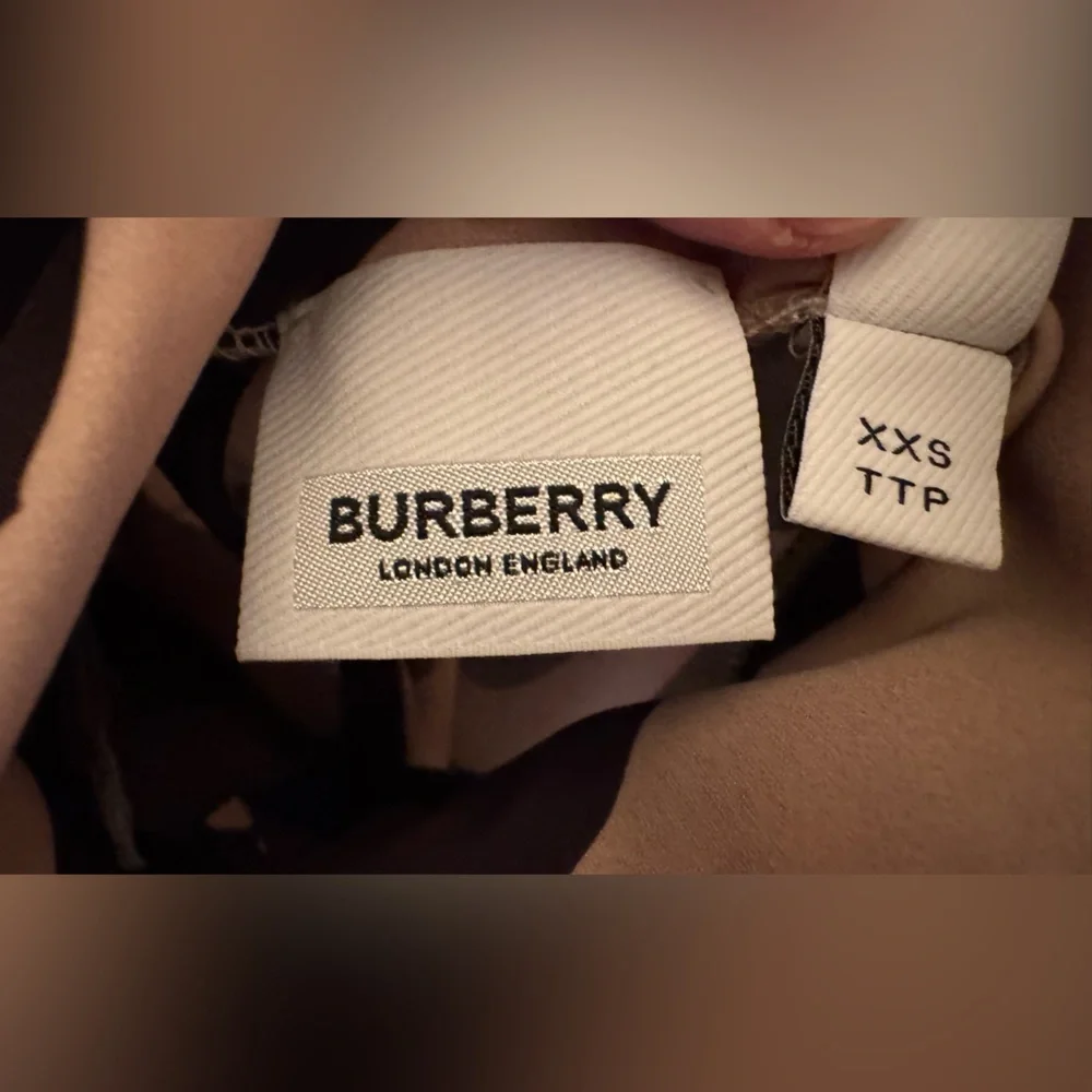 BURBERRY 
Chevron Check Print Turtleneck Top - Picture 5 of 5
